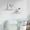 vidaXL Vegghylle 2 pcs Hvit marmor 50 x 23,5 x 4 cm Konstruert tre