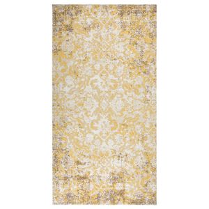 vidaXL Uteteppe flatvevd 80x150 cm gul
