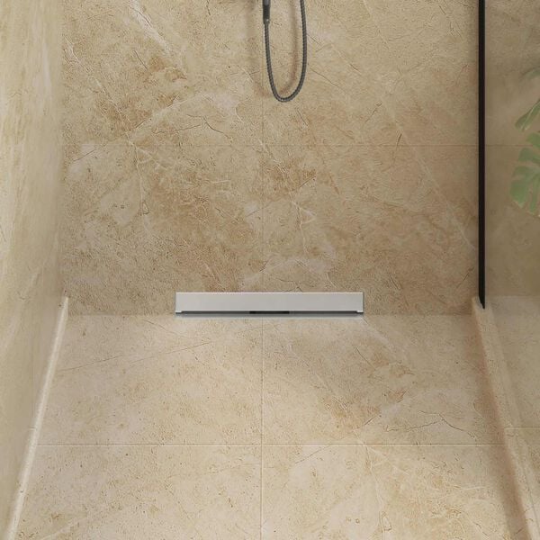 vidaXL Vegghengt Dusjavl&oslash;p s&oslash;lv 50 cm Rustfritt St&aring;l 304