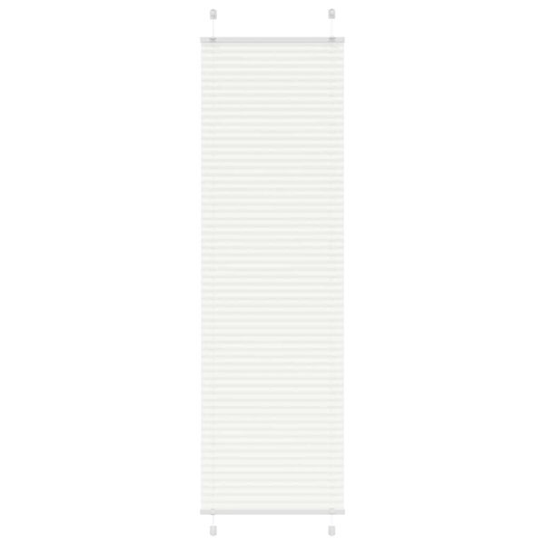 vidaXL plisségardin Hvit 65x200 cm Stoff Bredde 64,4 cm Polyester