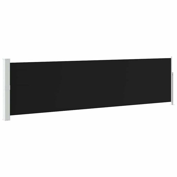 vidaXL Uttrekkbar sidemarkise 140x500 cm svart