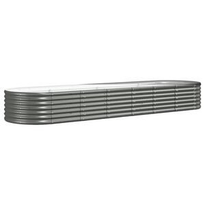 vidaXL H&oslash;ybed galvanisert st&aring;l 296x80x36 cm gr&aring;