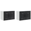 vidaXL Oppvaskmaskin-panel Kalmar 2 pcs Svart Konstruert tre