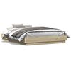 vidaXL Sengeramme med LED-lys sonoma eik 150x200 cm