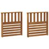 vidaXL Armlener 2 pcs Brun 60 x 6 x 61 cm Konstruert tre