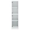 vidaXL Highboard med glassdører hvit 35x37x142 cm