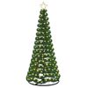 vidaXL LED-glitterjuletre med fot EKENAS 180 cm 220 LED-lys Varmhvit