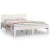vidaXL Sengeramme hvit heltre 150x200 cm King Size