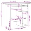 vidaXL Skrivebord gr&aring; 80x45x74 cm sponplate