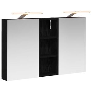 vidaXL Baderomsskapsett med d&oslash;r 3 pcs 80 x 10,5 x 50 cm Konstruert tre