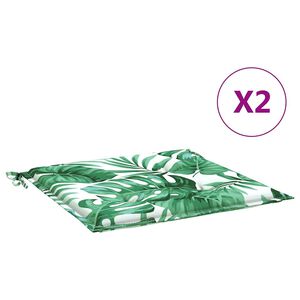vidaXL Stolputer 2 stk bladm&oslash;nster 40x40x3 cm stoff