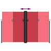 vidaXL Uttrekkbar sidemarkise 220x1200 cm rød