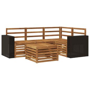 vidaXL Utend&oslash;rs sofa-sett 5 pcs Naturlig 59 x 59 x 37 cm Polyester