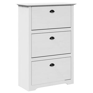 vidaXL Skostativ BODO hvit 80x35x118 cm