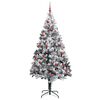 vidaXL Kunstig juletre med 300 LED grønn 210 cm PVC og Stål og Plast