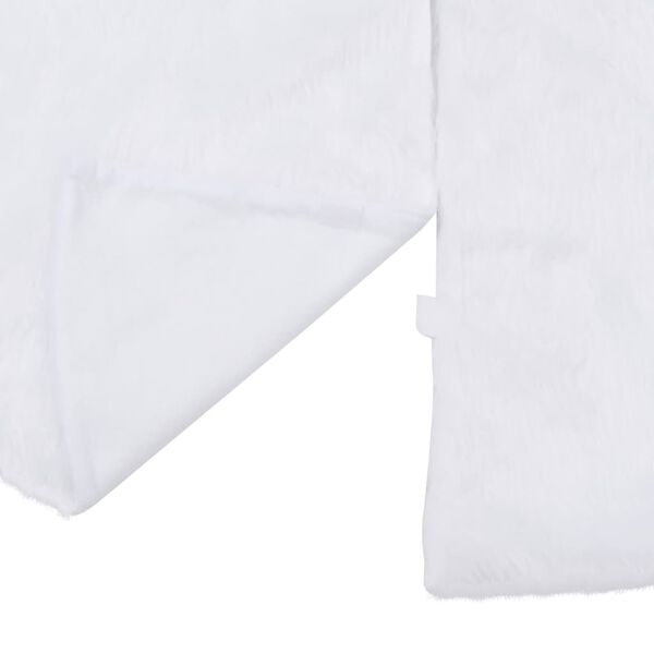 vidaXL Juletreskjørt hvit 122 cm fuskepels