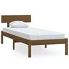 vidaXL Sengeramme honningbrun heltre furu 90x190 cm Single