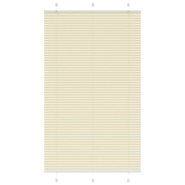 vidaXL Pliss&eacute;gardin krem 115x200 cm Stoffbredde 114,4 cm Polyester