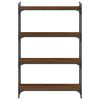 vidaXL Bokhylle 4 etasjer brun eik 80x30x120 cm konstruert tre