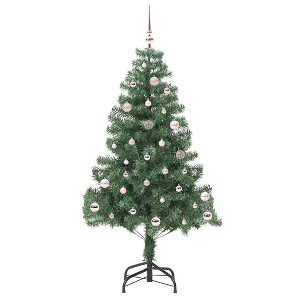 vidaXL Juletre med 150 LED med stativ gr&oslash;nn 150 cm PVC