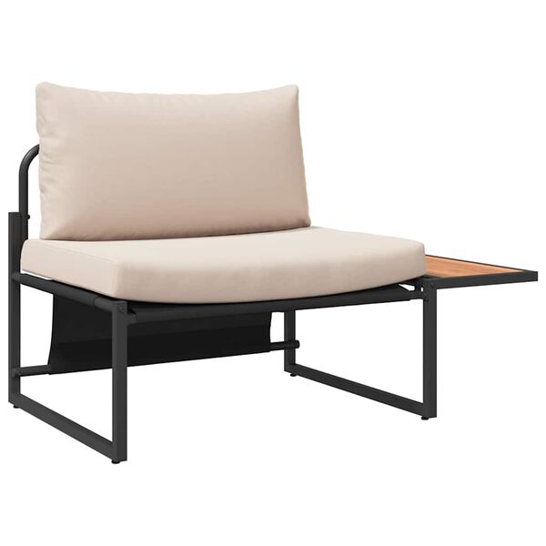 vidaXL Hagesofa Set 2 pcs Gråbrun Stål