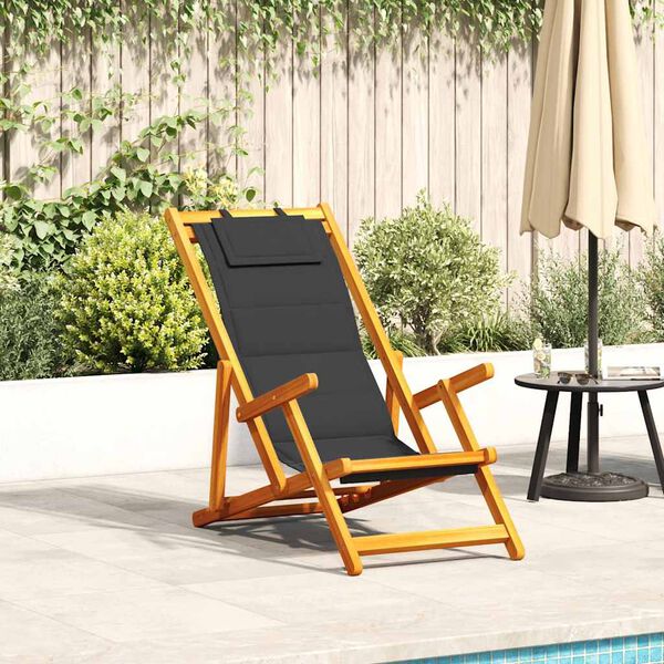 vidaXL Strandstol 2 pcs Brun 61.5 x 123 x 82cm Massivt akasietre
