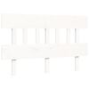 vidaXL Sengeramme med hodegavl hvit small double heltre
