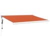 vidaXL Uttrekkbar markise oransje og brun 3,5x2,5 m stoff og aluminium