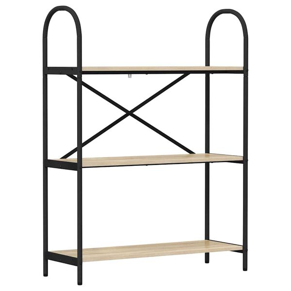 vidaXL Bokhylle Sonoma eik 80 x 30 x 109 cm Konstruert tre