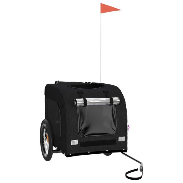 vidaXL Kjæledyrsykkelhenger svart oxfordstoff og jern