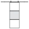 vidaXL Skyved&oslash;r med monteringssett 76x205 cm herdet glass og aluminium