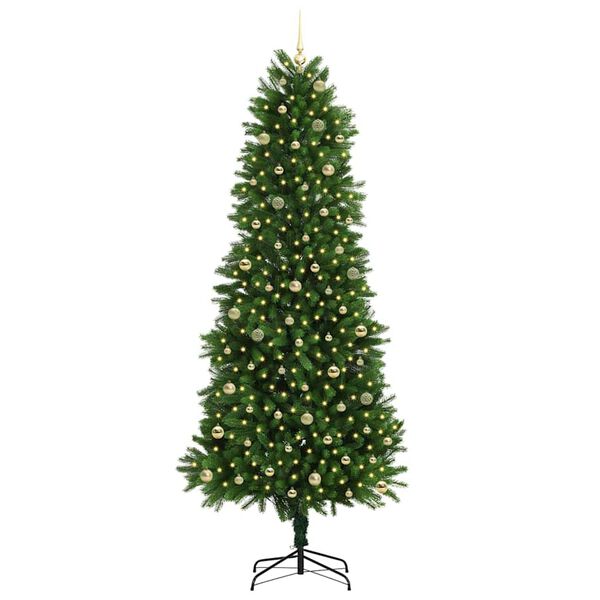 vidaXL Juletre med 300 LED med stativ gr&oslash;nn 240 cm PE