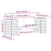 vidaXL Benk med plantekasser 167,5x60x65 cm heltre douglasgran