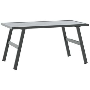 vidaXL Utend&oslash;rs salongbord svart 90x45x35 cm pulverlakkert st&aring;l