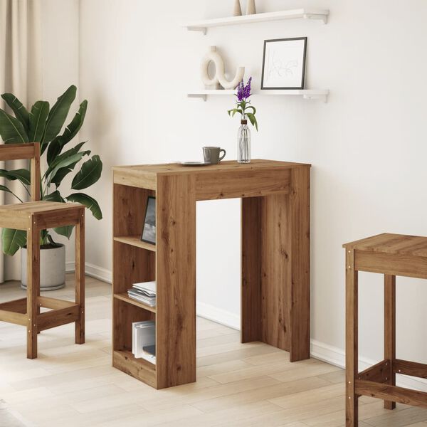 vidaXL Barbord med stativer artisan eik 95x47x103,5 cm konstruert tre