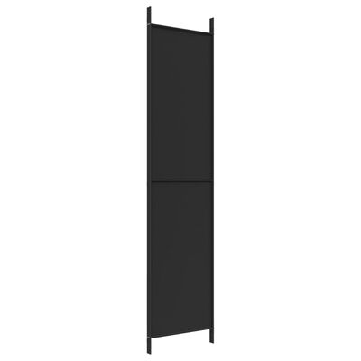 vidaXL Romdeler 3 paneler svart 150x220 cm stoff