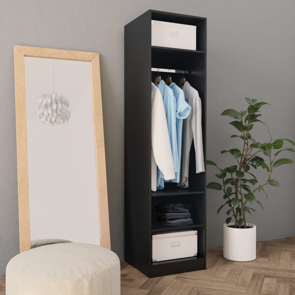 vidaXL Garderobe svart 50x50x200 cm konstruert tre