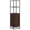 vidaXL Highboard brun eik 35,5x35x139 cm konstruert tre og metall
