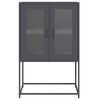 vidaXL Highboard Antrasitt 68x39x107 cm St&aring;l