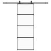 vidaXL Skyved&oslash;r med monteringssett svart 76x205 cm ESG-glass