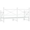 vidaXL Dagseng med trille uten madrass hvit 90x190 cm st&aring;l
