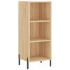 vidaXL Highboard sonoma eik 34,5x34x180 cm konstruert tre
