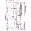 vidaXL H&oslash;yskap med skuff Artisan Eik 69,5 x 34 x 180 cm Konstruert tre