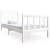 vidaXL Sengeramme hvit 90x190 cm Single heltre