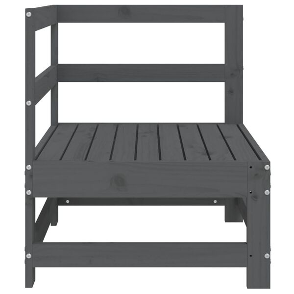 vidaXL Utendørs hjørnesofa grå heltre furu