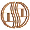 vidaXL Vegghylle yin og yang 100x20x100 cm heltre teak