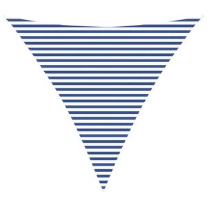 vidaXL Solskygge seil Bl&aring; og hvit 4,5 x 4,5 x 4,5 m