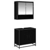 vidaXL Baderomsinnredningssett 2 stk. Svart Eik 65 x 33 x 60 cm