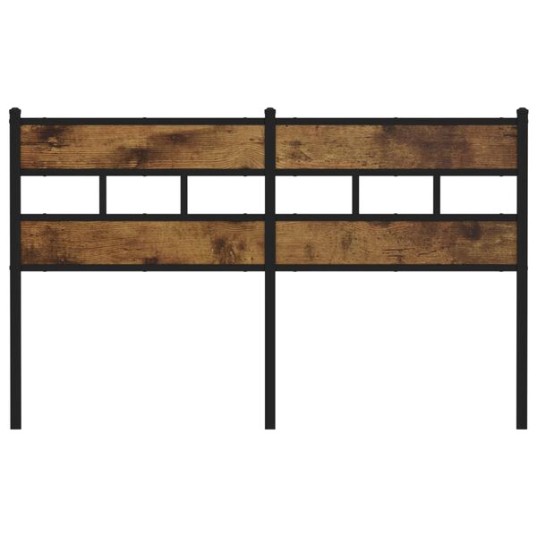 vidaXL Hodegavl røkt eik 150 cm jern og konstruert tre