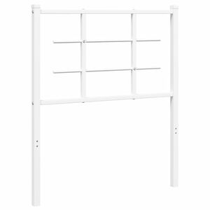 vidaXL Utskiftbar sengegavl i metall hvit 75 cm